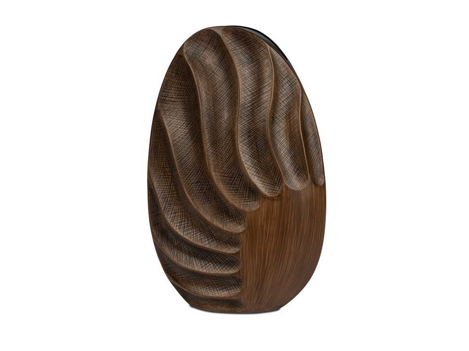 Bodenvase 45cm Holzoptik Kunststein
