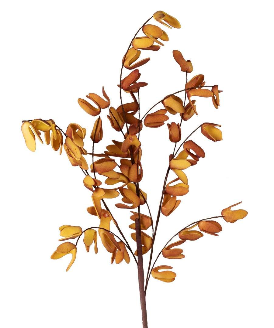 Blütenzweig aus Schaumstoff, gelb; ca. 100cm