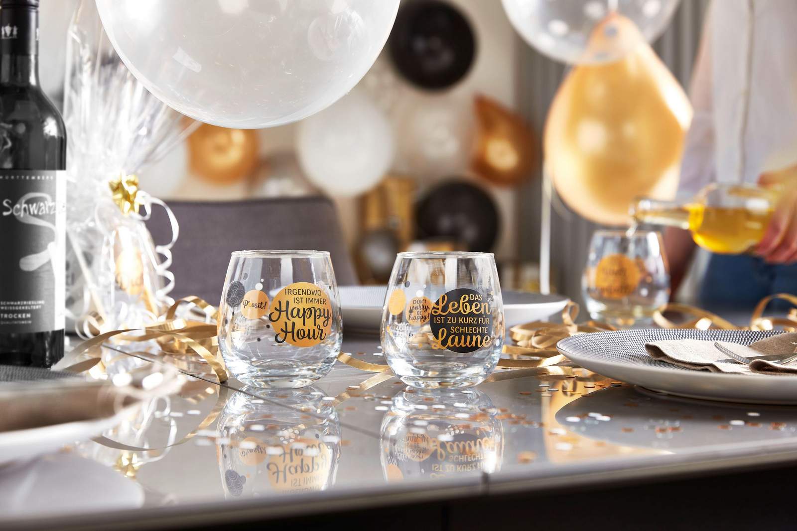 Trinkglas Cocktailglas mit Spruch - Alles wird gut