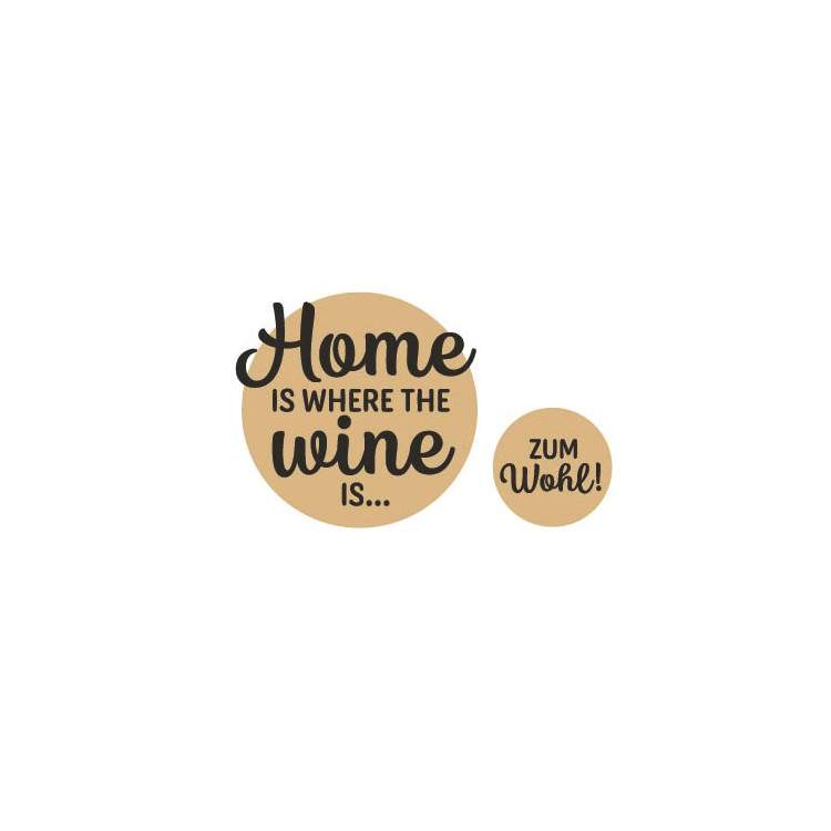 Trinkglas Cocktailglas mit Spruch - Home is where the Wine is