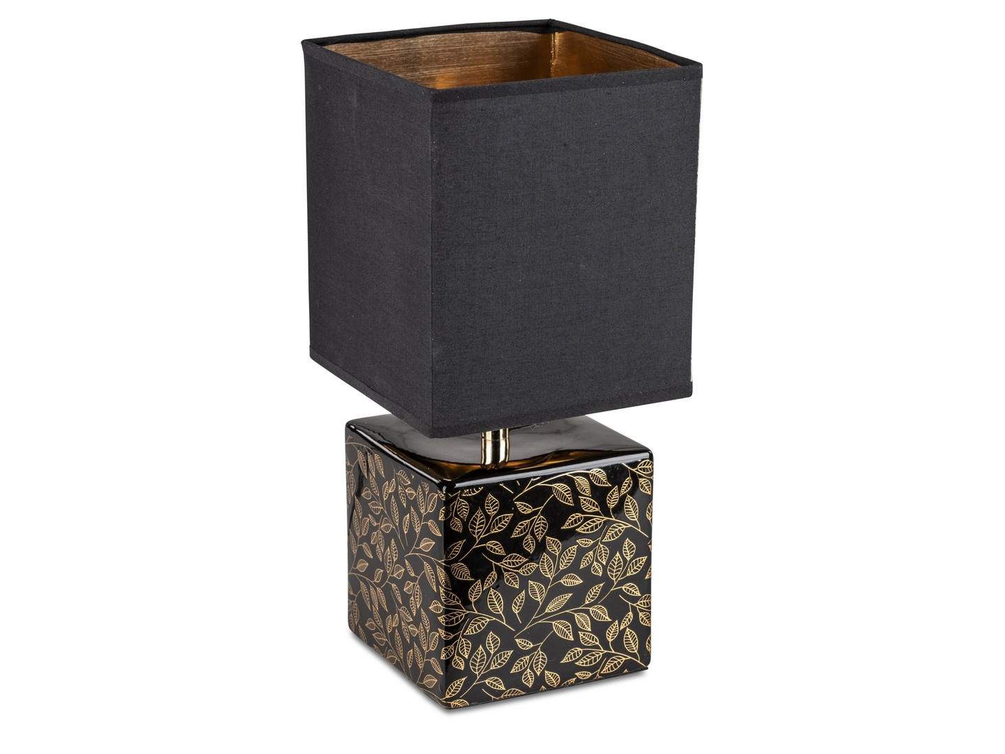 Lampe 35cm schwarz-gold