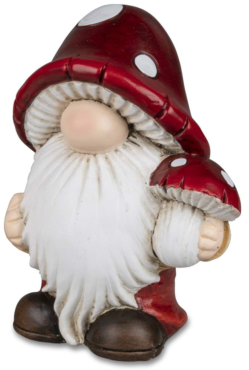 Deko-Figur Pilz-Zwerg 23cm – Handgefertigte Terracotta-Figur in verspieltem Design