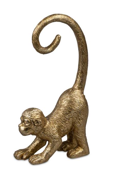 Deko-Affe Kunststein, Silber 12x24cm 794826B