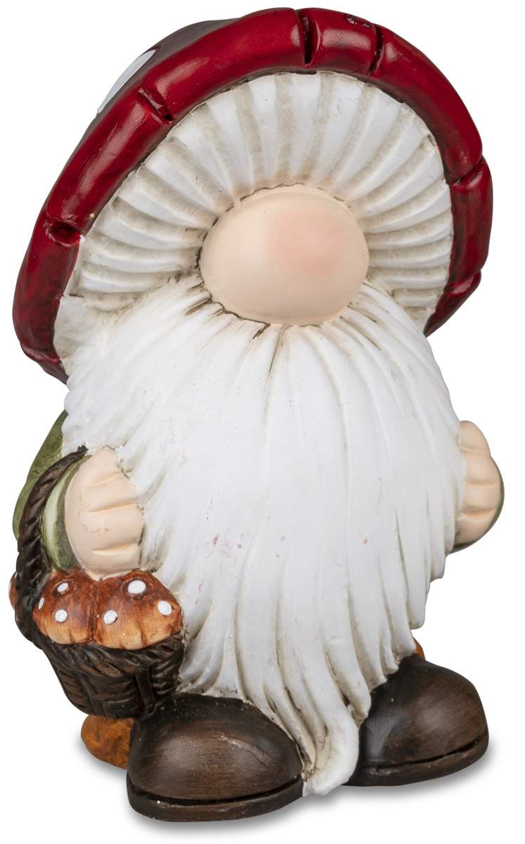 Deko-Figur Pilz-Zwerg 23cm – Handgefertigte Terracotta-Figur in verspieltem Design