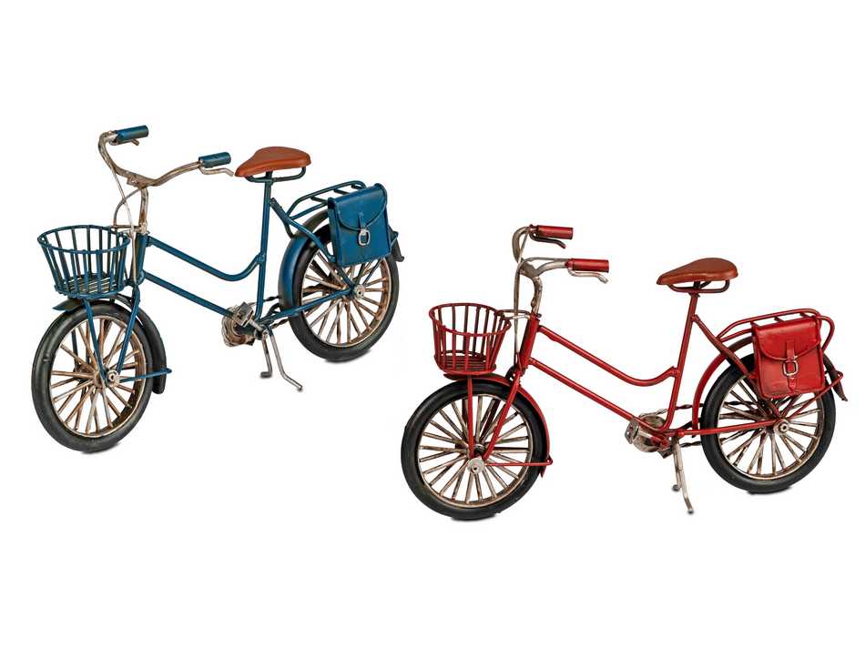 Antikes Metallfahrrad 14x24cm, sortiert, handbemalt