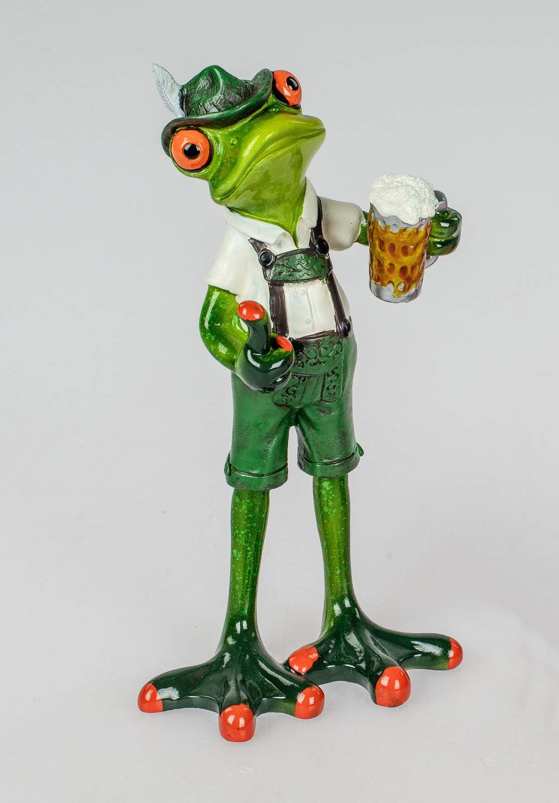 Dekofigur Frosch mit Tracht, Bursche, ca. 15cm