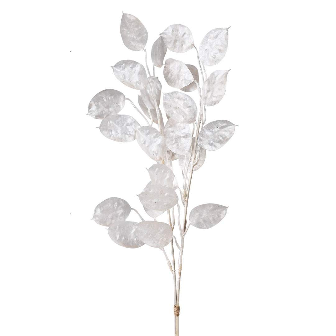 Blätterzweig ca. 44cm weiss