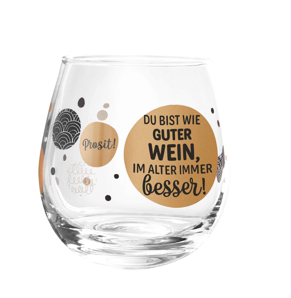 Trinkglas Cocktailglas mit Spruch - Du bist wie ein guter Wein