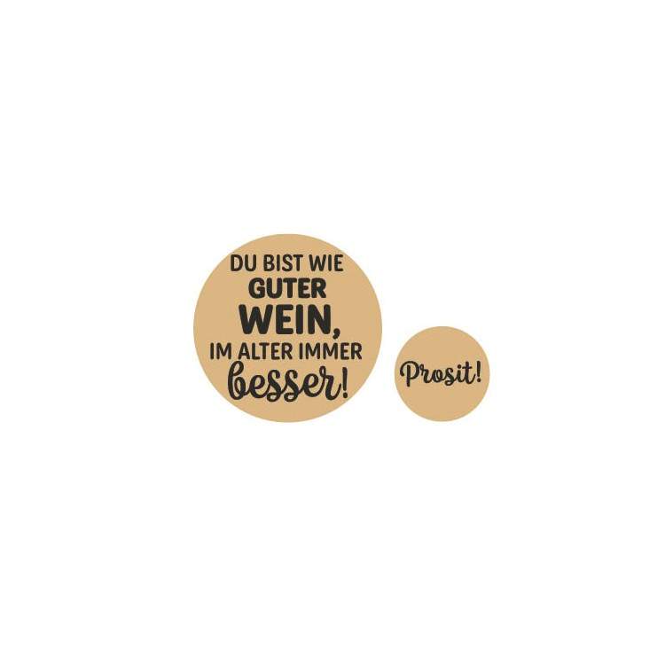 Trinkglas Cocktailglas mit Spruch - Du bist wie ein guter Wein