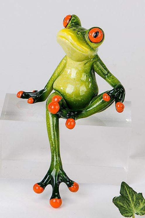 Formano Dekofigur Frosch Kantensitzer handbemalt