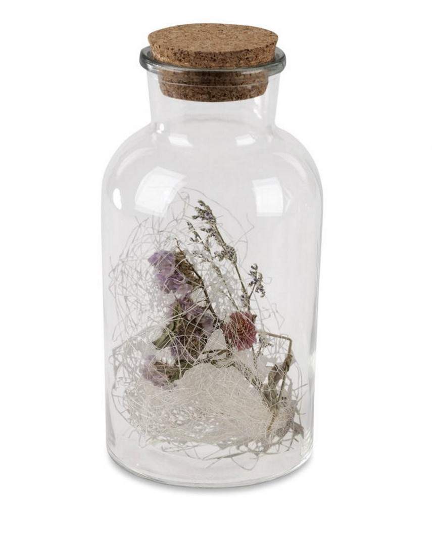 Deko-Glas mit Kork-Deckel; ca. 22cm
