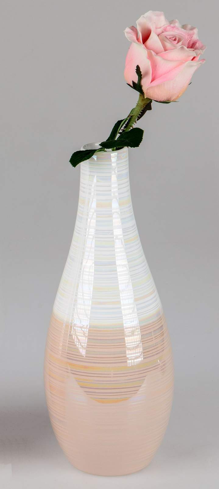 Flaschenvase Regenbogen aus Steingut, 36cm