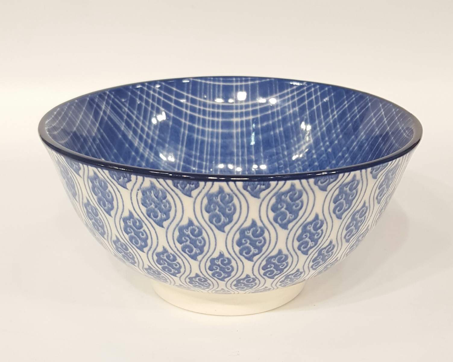 Schale "Nippon" Porzellan 0,25 l Paisley/Linien Blau