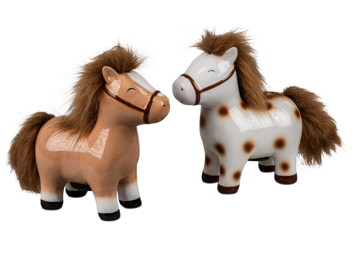 Wundervolle Pony-Spardose mit Schloss aus Keramik