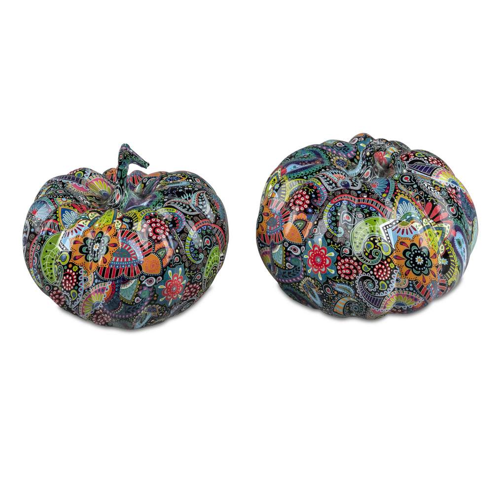 Deko-Kürbis 19cm - Spirit - Kunststein mit glänzender Oberfläche 784582