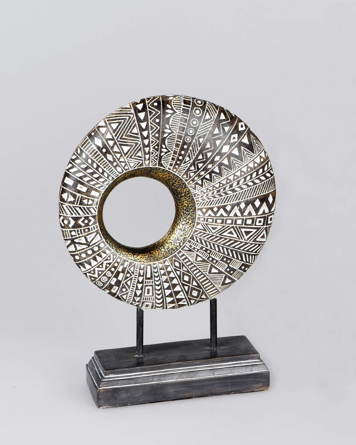 Deko-Objekt 28cm aus Kunststein Ethno-gold